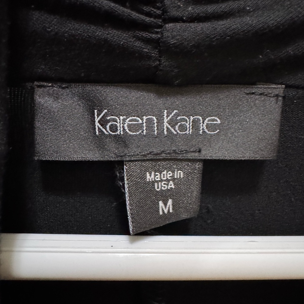 Karen Kane Black Asymmetrical Wrap Dress - Picture 3 of 3